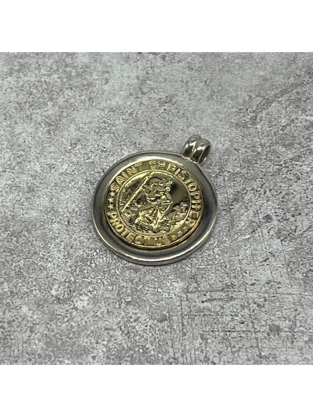 Tiffany & Co St Christopher Pendant Silver YG